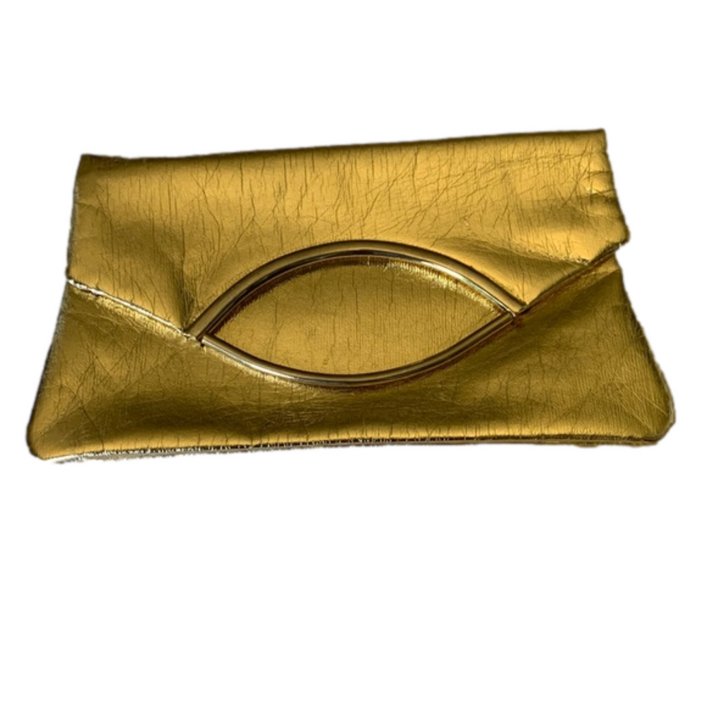 Vintage Gold Vinyl Clutch